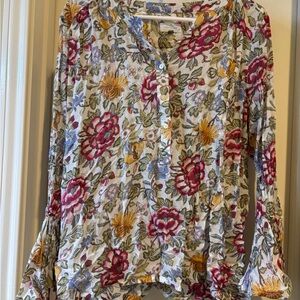 LOFT Multicolor Floral Blouse